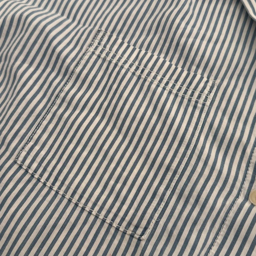 Madewell Courier Stripe Button Down Shirt Blue White XS - Picture 6 of 8
